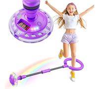 Hot Bee Pedana lampeggiante per bambini, con contatore, timer, contatore di calorie, giocattolo per ragazze, 6-12, ricaricabile, con ruota luminosa, Natale, compleanno, viola