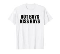 Hot Boys Kiss Boys Funny Maglietta