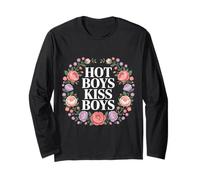 Hot Boys Kiss Boys Orgoglio Queer LGBTQ - Maglia a Manica