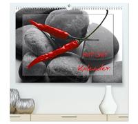 Hot Chili Küchen Kalender (hochwertiger Premium Wandkalender 2026 DIN A2 quer), Kunstdruck in Hochglanz: Rote Chili ist immer ein Blickfang, dies ist ... in dem die Chili im Mittelpunkt steht