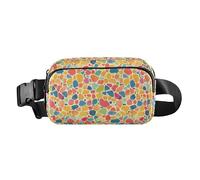 Hot Chili Peppers Seamless Pattern Uomini Donne Alla Moda Marsupio Marsupio per Viaggi Vacanza Corsa, Musica classica a colori Reggae, 1 Size