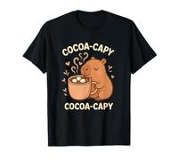 Hot Chocolate Capybara Cozy Cottagecore Kawaii Maglietta