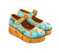Hot Chocolate Design Chocolaticas Mary Jane - Scarpe Basse da Donna, in Tela, stravaganti, Sceriffo, 39 EU