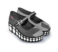 Hot Chocolate Design Chocolaticas Op Art Scarpe Zeppe Mary Jane da Donna Multicolore HCD 41