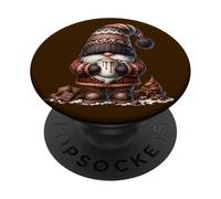 Hot Chocolate Gnome Graphic For Winter And Cocoa Lovers PopSockets PopGrip Adesivo