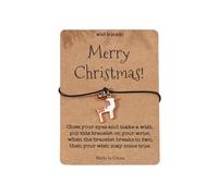 Hot Christmas Pendant Card Handmade Cute Santa Soft Ceramic Bead Bracelet Bracciali Terapeutici (E, One Size)