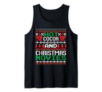 Hot Cocoa And Christmas Movies Ugly Sweater Winter Art Canotta