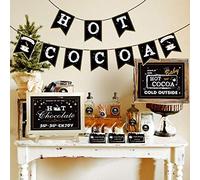 Hot Cocoa Bar Kit Cioccolato Caldo Bar Forniture Toppings Etichette Toppings Etichette Etichette Etichette Adesivi Per Le Vacanze Invernali Festa di Natale Capodanno Festa di Compleanno