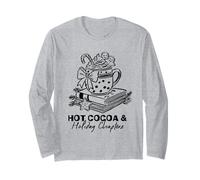 Hot Cocoa e Holiday Chapters Accogliente Lettura Natale Design Maglia a Manica