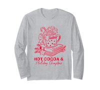 Hot Cocoa e Holiday Chapters Accogliente Lettura Natale Design Maglia a Manica