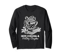Hot Cocoa e Holiday Chapters Accogliente Lettura Natale Design Maglia a Manica