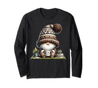 Hot Cocoa GNOME Graphic for Teachers And Garden Lover Maglia a Manica