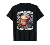 Hot Cocoa Mug for Hot Chocolate Lover Cute Winter Sayings Maglietta