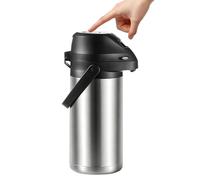 Hot Cold Tumbler, Push Button Thermal Flask, 1900ml Capacity for Long Lasting Temperature Control, Double Wall Insulated Stainless Steel with Leakproof Lid, Drinkware Cup for Office Home School