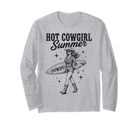 Hot Cowgirl Summer Howdy Surfing Vibes Maglia a Manica