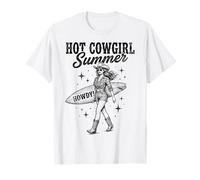 Hot Cowgirl Summer Howdy Surfing Vibes Maglietta