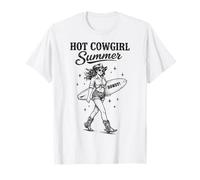 Hot Cowgirl Summer Howdy Surfing Vibes Maglietta