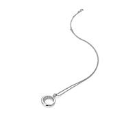 Hot Diamonds Ciondolo celeste | Collana in argento Sterling 925 con topazio bianco e vero diamante | Gioielli ispirati alla luna da donna con catena regolabile da 40,6 a 45,7 cm