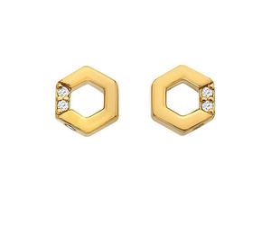 Hot diamonds Dainty Jac Jossa Hope DE756 Diamond and Topaz Gold Plated Orecchini