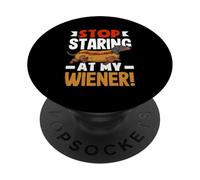 Hot Dog Amante Stop Fissare Il mio Wiener PopSockets PopGrip Adesivo