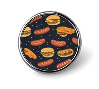 Hot Dog, bacchette di pollo, hamburger, spilla rotonda, spilla da bavero, cravatta, abiti, accessori per matrimoni, compleanni, uomini e donne
