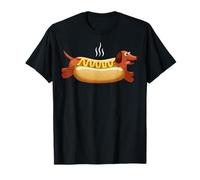 Hot DOG Cane Caldo Divertente Bassotto Hotdog Maglietta