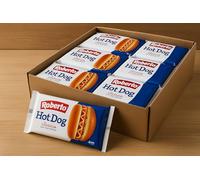 Hot Dog Classico Pane Morbido per Hot Dog, 4 Panini per Confezione, Ideale per Grigliate e Ricette Americane, Scorta da 8 Confezioni"