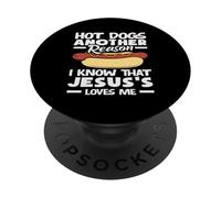 Hot Dog Lover Un altro motivo per cui so che Gesù mi ama PopSockets PopGrip Adesivo