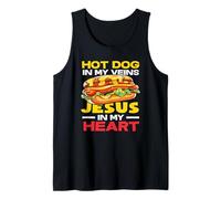 Hot dog nelle mie vene Gesù nel mio cuore amante degli hot dog Canotta
