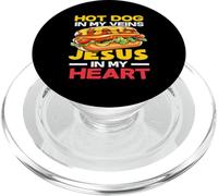 Hot dog nelle mie vene Gesù nel mio cuore amante degli hot dog PopSockets PopGrip per MagSafe