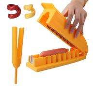 Hot Dog Schneider - Ergonomic Hot Dog Cutting Edge | Campeggio Wurstschneider | Strumento di taglio Hot dog facile da usare per lo stesso | tagli decorativi | sicuri e divertenti per il bambino