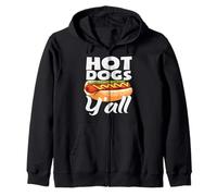 Hot Dogs Y'all amante degli hot dog Felpa con Cappuccio