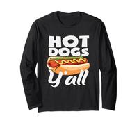 Hot Dogs Y'all amante degli hot dog Maglia a Manica