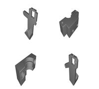 Hot End Mount for E3D V6 with Dual 50mm Cooling System 3D Printer Upgrade