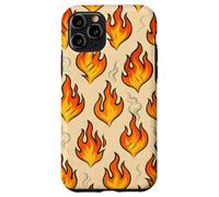 Hot Flame Fire Art with Smoke Grunge BBQ Heat Vibes Custodia per iPhone 11 Pro