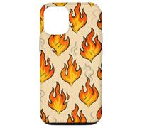 Hot Flame Fire Art with Smoke Grunge BBQ Heat Vibes Custodia per iPhone 12/12 Pro