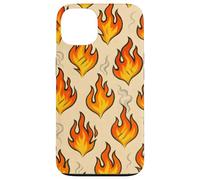 Hot Flame Fire Art with Smoke Grunge BBQ Heat Vibes Custodia per iPhone 13