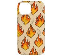 Hot Flame Fire Art with Smoke Grunge BBQ Heat Vibes Custodia per iPhone 14