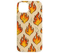 Hot Flame Fire Art with Smoke Grunge BBQ Heat Vibes Custodia per iPhone 14 Plus