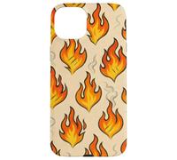 Hot Flame Fire Art with Smoke Grunge BBQ Heat Vibes Custodia per iPhone 15 Plus