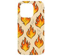 Hot Flame Fire Art with Smoke Grunge BBQ Heat Vibes Custodia per iPhone 15 Pro
