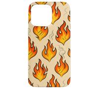 Hot Flame Fire Art with Smoke Grunge BBQ Heat Vibes Custodia per iPhone 15 Pro Max