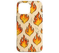 Hot Flame Fire Art with Smoke Grunge BBQ Heat Vibes Custodia per iPhone 16 Pro Max