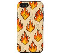 Hot Flame Fire Art with Smoke Grunge BBQ Heat Vibes Custodia per iPhone SE (2020) / 7/8