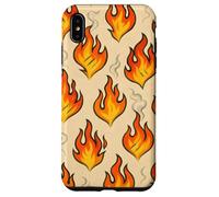 Hot Flame Fire Art with Smoke Grunge BBQ Heat Vibes Custodia per iPhone XS Max