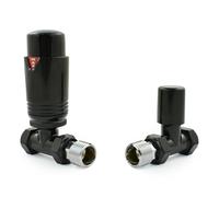 Hot Flow Valvola termostatica per termosifone TRV (coppia) con corpo dritto TRV, testa ruota e scudo di blocco per un controllo rapido e facile della temperatura. Perfetto per il risparmio energetico.