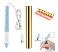 Hot Foil Roon& Hot Heat Foil Penne Set,Foil Quill Starter USB Heat Foil Pen per Scrapbooking Tool Kit Gold Glimmer Hot Foil Roll per la creazione di biglietti di scrapbooking,penna con cavo USB DC5V