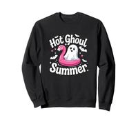 Hot Ghoul Summer Flamingo Fantasma Summerween Felpa