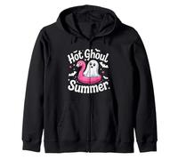 Hot Ghoul Summer Flamingo Fantasma Summerween Felpa con Cappuccio