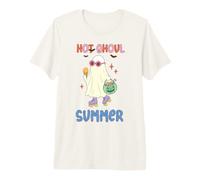Hot Ghoul Summer Roller Pattinaggio Fantasma Halloween Design Maglietta Premium